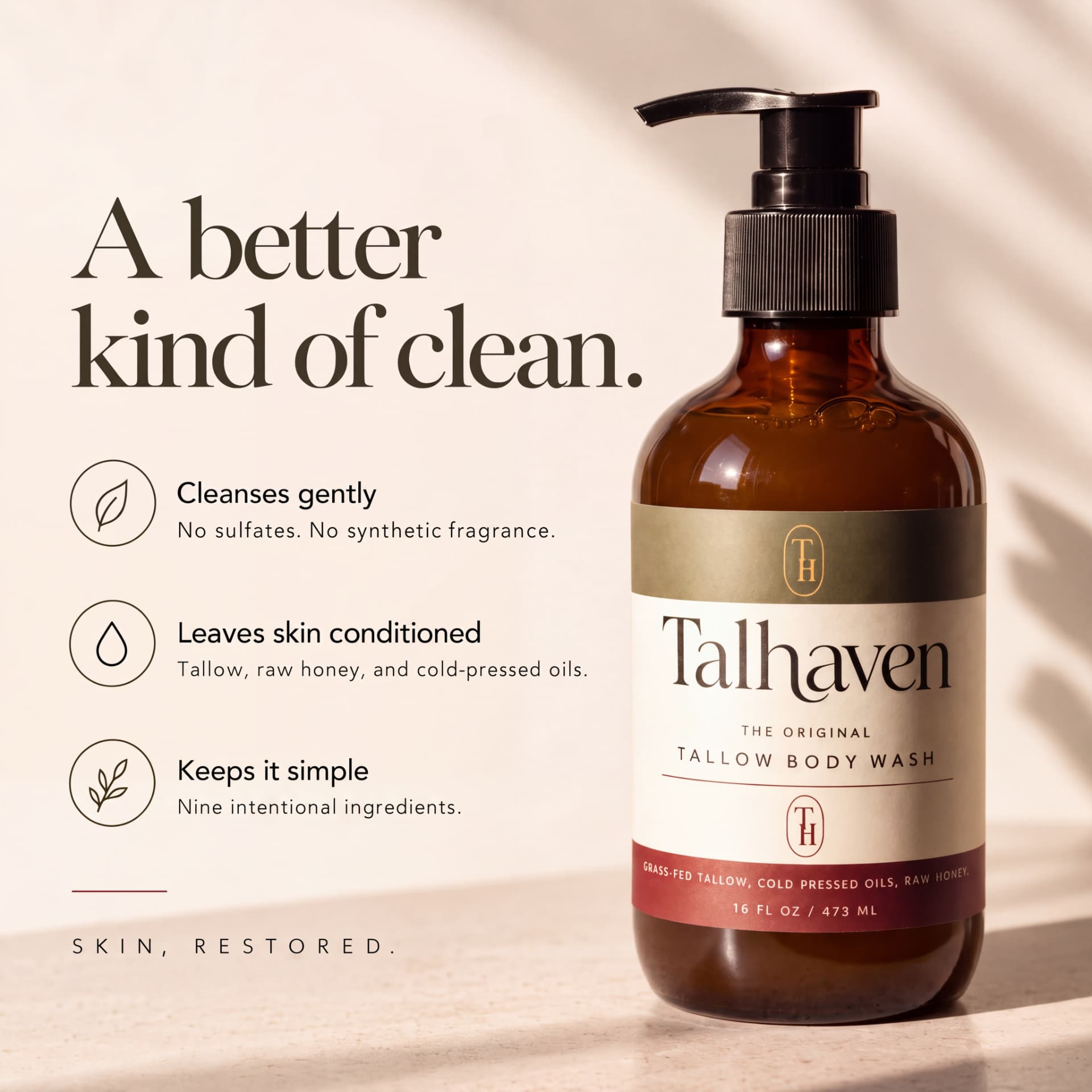 A better kind of clean — Talhaven tallow body wash