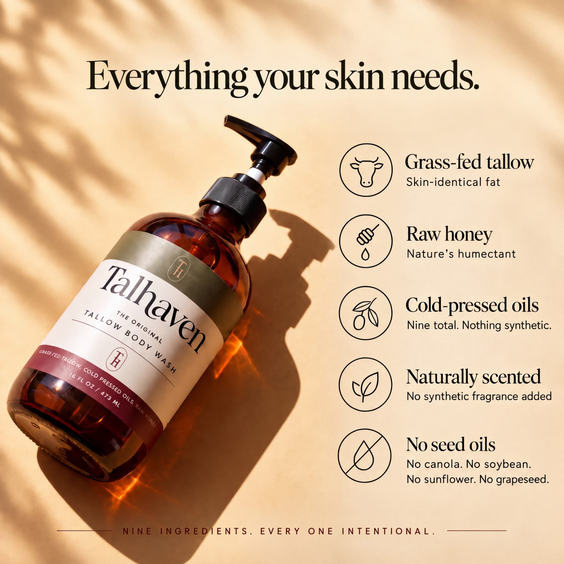 Everything your skin needs — Talhaven tallow body wash