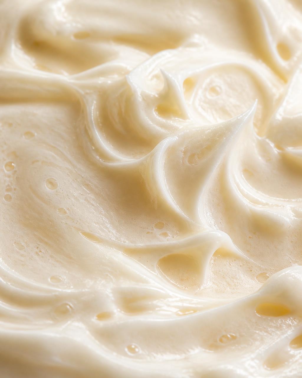 Creamy whipped beef tallow body wash texture